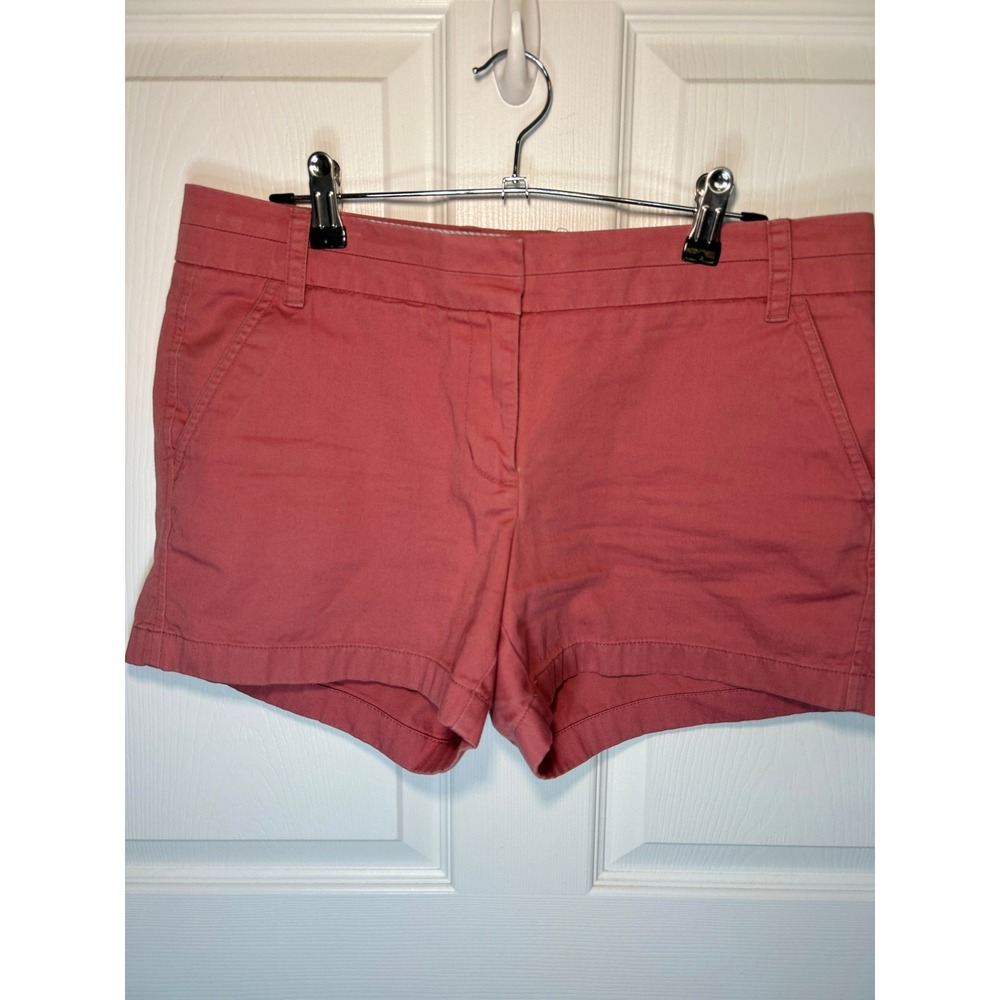 J.Crew Coral Pink‎ Chino Shorts Cotton Summer Casual Women's Size 8